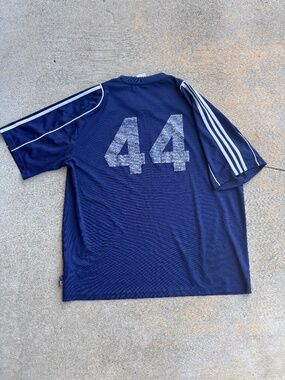 Vintage Blue Adidas Graphic T Shirt Jersey